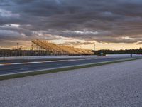 Dramatic Race Track at Dawn in Valencia, Spain