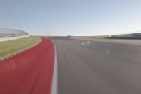 Driving Down a Road on a Clear Day