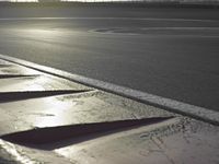 Dubai Road in Sunlight with Asphalt