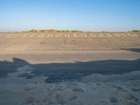 the airport has been set up on two sides for takeoff, but no one is on the runway