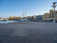 Egyptian Coast: Clear Sky, Marina, and Jetty