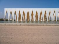 Egyptian Urban Road: Profiled Buildings Under a Clear Sky