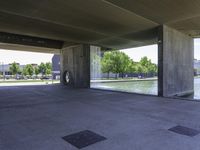 Elevated Architectural Structure: A Concrete Museum