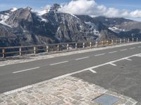 Elevated Mountain Road in Austria: Clear Sky