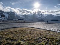 Elevated Road Through Austria's Curved Mountain Landscape