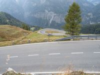 Elevated Road in Austria: High Mountains Surrounding the Landscape