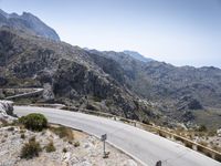 Elevated road on the coast of Mallorca, Balearic Islands, Spain