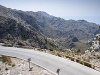 Elevated road on the coast of Mallorca, Balearic Islands, Spain