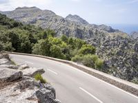 Elevated Road with Coastal View in Spain's Balearic Islands