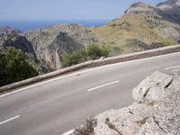 Elevated Road with Coastal View in Spain's Balearic Islands