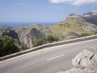 Elevated Road with Coastal View in Spain's Balearic Islands