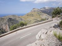 Elevated Road with Coastal View in Spain's Balearic Islands