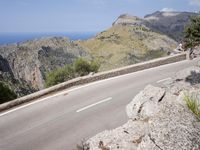 Elevated Road with Coastal View in Spain's Balearic Islands