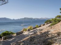 Elevated Road in Mallorca: Overlooking the Ocean Landscape