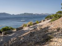 Elevated Road in Mallorca: Overlooking the Ocean Landscape