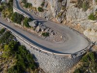 Elevated Road Mallorca with Switchbacks and Curves