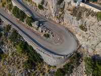 Elevated Road in Mallorca with Switchbacks and Curves