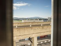 Elevated Road in a Metropolitan Area of Switzerland