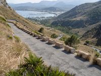 Elevated Road in the Mountain Valley of Mallorca