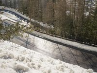 Elevated Road with Reflection on Wet Pavement