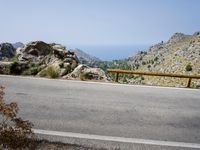Elevated Road with Spain Coastal Mountain Views