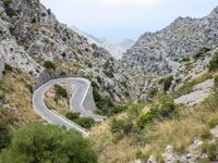 Elevated Road in Spain: Exploring the Mountain Landscape