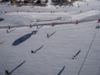 Elevated View of French Alps Ski Slopes