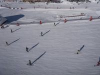 Elevated View of French Alps Ski Slopes