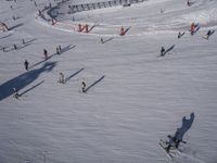 Elevated View of French Alps Ski Slopes