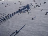 Elevated View of French Alps Ski Slopes