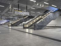 the airport is empty except for some passengers to disembark from it's surroundings