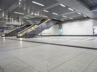 the airport is empty except for some passengers to disembark from it's surroundings