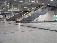 the airport is empty except for some passengers to disembark from it's surroundings