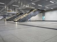 the airport is empty except for some passengers to disembark from it's surroundings