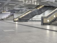 the airport is empty except for some passengers to disembark from it's surroundings