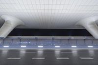 an empty airport has been completely cleaned and empty from people's shadows to the terminal