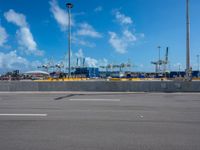 the airport is empty and ready for transportation to go home to the terminal from its current home