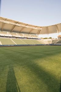 an empty baseball stadium is shown with no people on the field playing baseball, and no fans watching