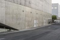 an empty concrete street is pictured in the daytime sunshine with no traffic in sight,