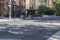 an empty residential street in the city of toronto, canada - stock photo for public use only