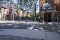 an empty residential street in the city of toronto, canada - stock photo for public use only