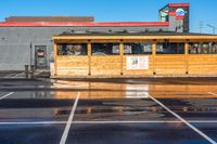 the old restaurant is empty but still to use customers to purchase their food in its parking spot