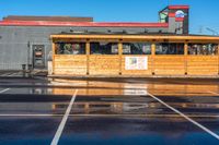 the old restaurant is empty but still to use customers to purchase their food in its parking spot