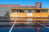 the old restaurant is empty but still to use customers to purchase their food in its parking spot