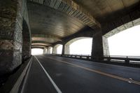 An Empty Road with Arches in California, USA