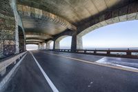 An Empty Road with Arches in California, USA