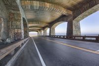 An Empty Road with Arches in California, USA