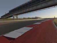 Empty Road with Clear Sky at Racing Stadium 003