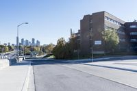 the road has been cut down and is empty for pedestrians to ride on it or leave