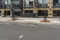 the sidewalk of the street is empty and no one has been seen by the sidewalk